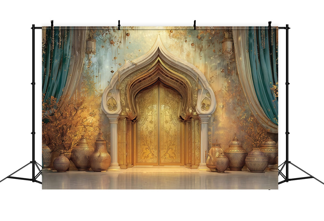 Entry Backdrop Vintage Photo Backdrop Exotic Royal Entrance Backdrop MRR7-227