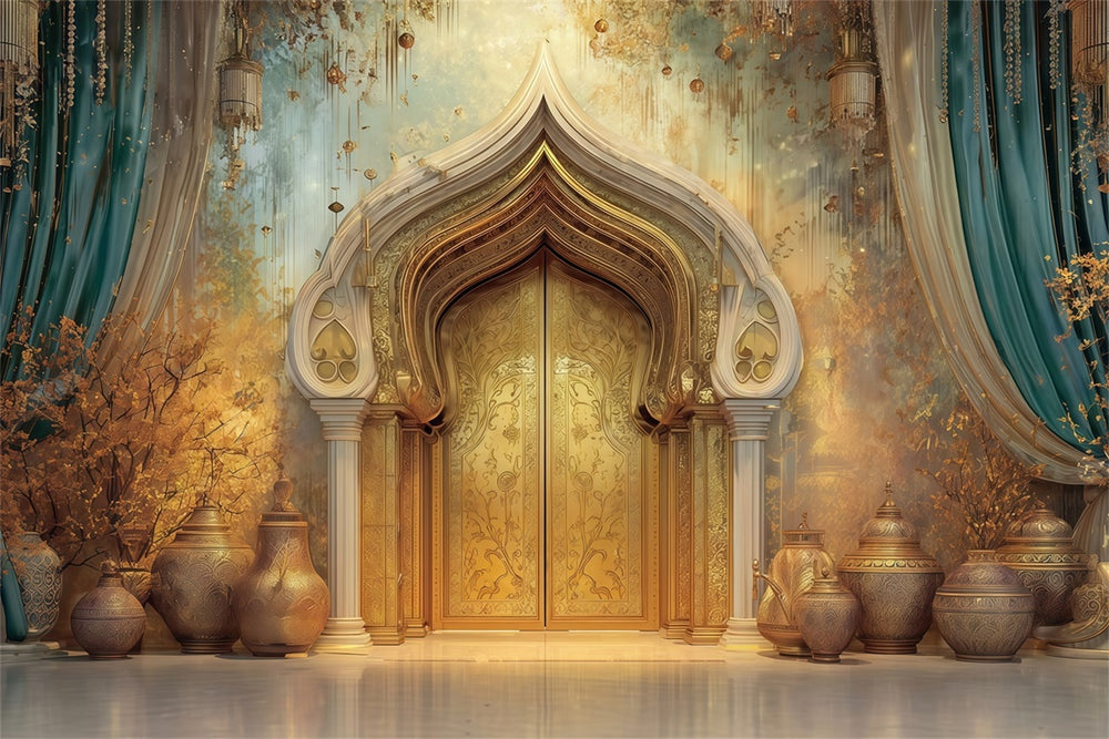 Entry Backdrop Vintage Photo Backdrop Exotic Royal Entrance Backdrop MRR7-227