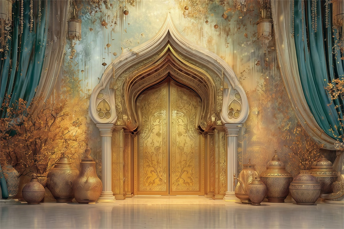 Vintage Photo Backdrop Exotic Royal Entrance Backdrop MRR7-227