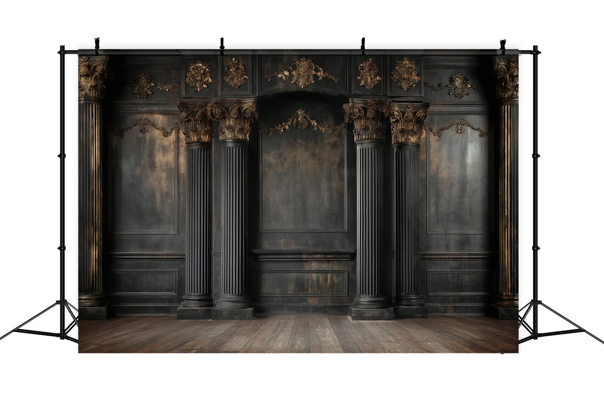 Vintage Backdrops Gothic Luxe Pillar Room Backdrop MRR7-232