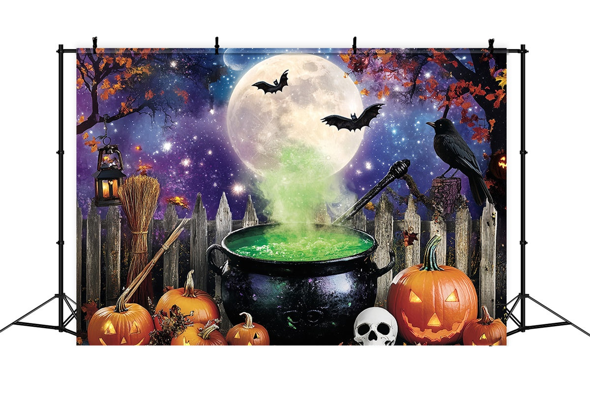 Halloween Moon Backdrop Enchanted Potion Yard Backdrop MRR7-24