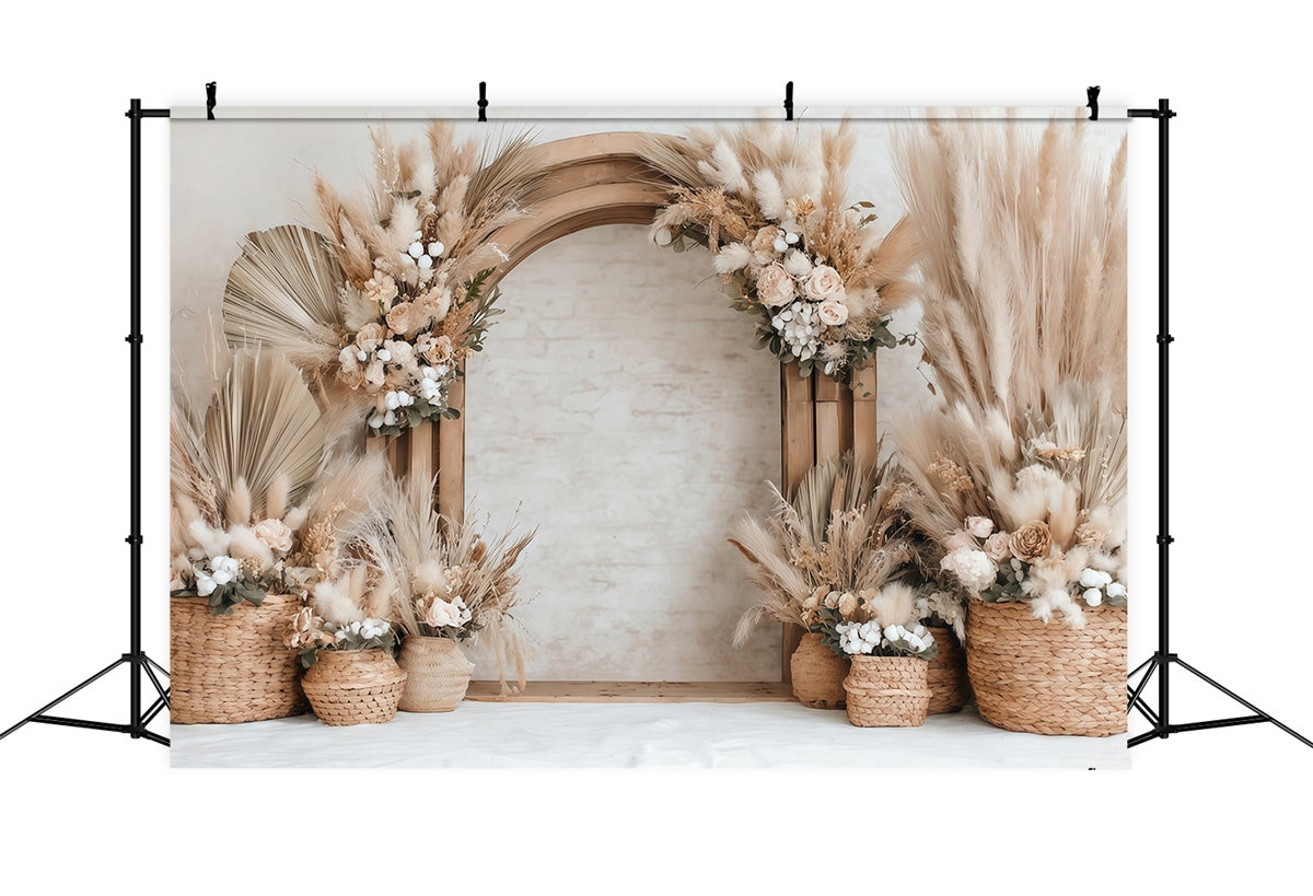 Bohemian Backdrop Rustic Bloom Elegance Backdrop MRR7-267