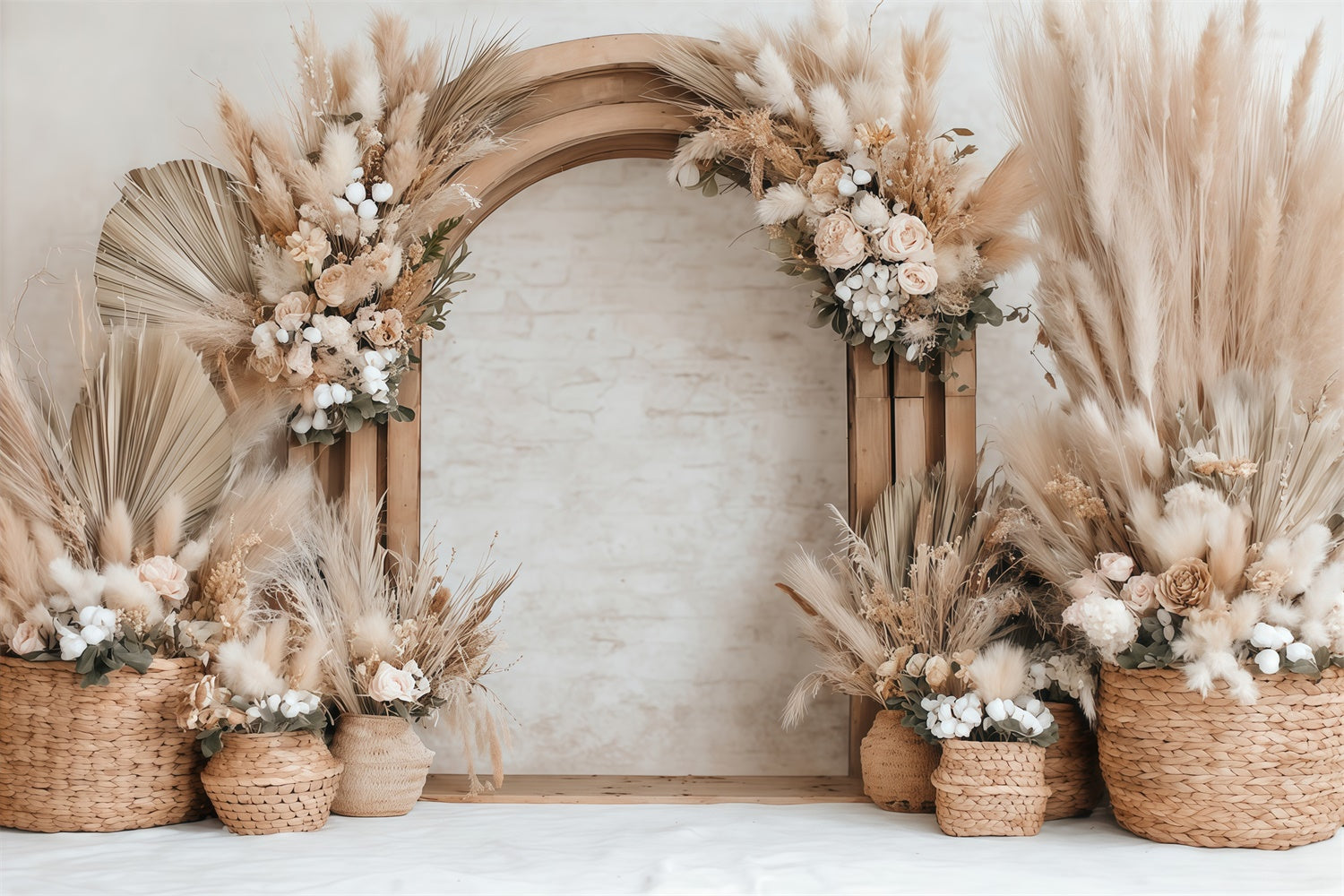 Bohemian Backdrop Rustic Bloom Elegance Backdrop MRR7-267