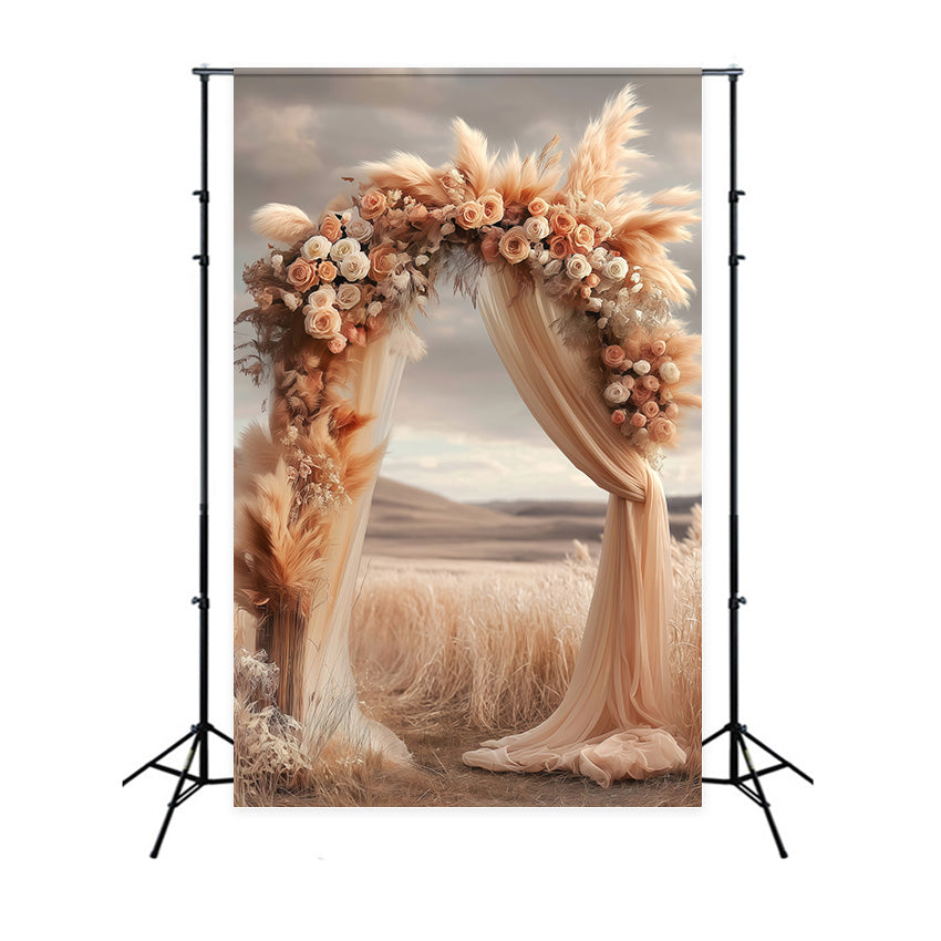 Bohemian Backdrops Rustic Field Ceremony Backdrop MRR7-276