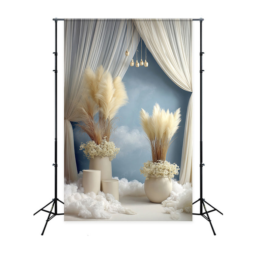 Boho Backdrop Photography Cloud Dream Pampas Backdrop MRR7-278