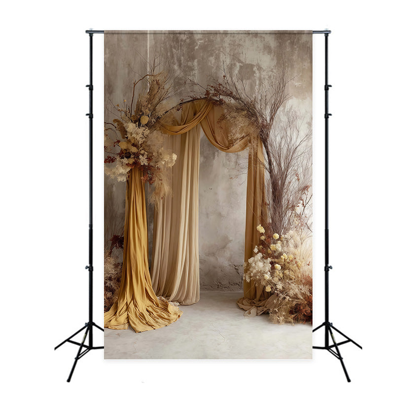 Boho Photo Backdrop Dried Bloom Elegance Backdrop MRR7-279