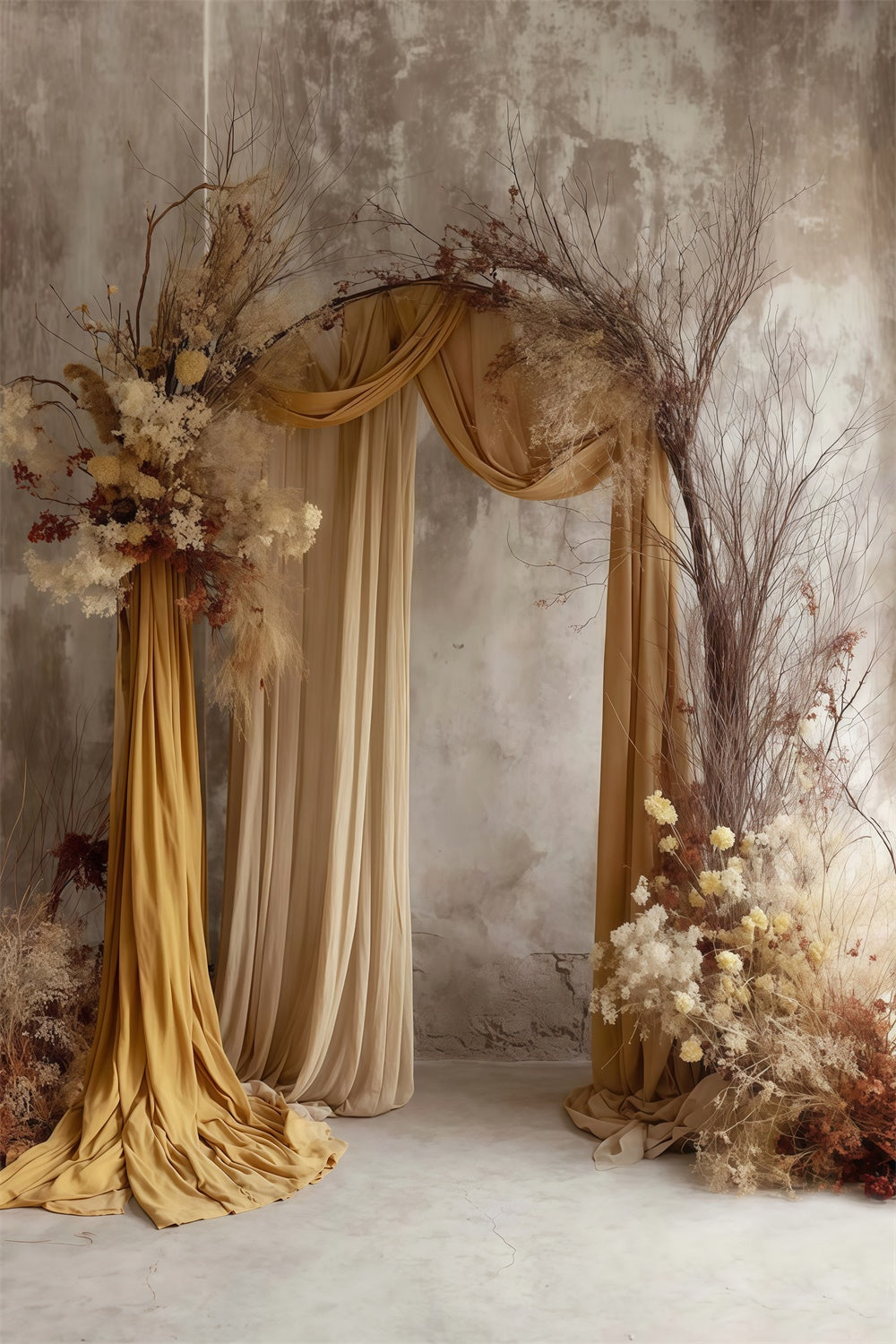 Boho Photo Backdrop Dried Bloom Elegance Backdrop MRR7-279