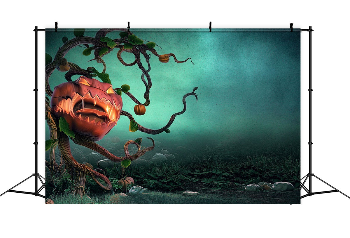 Scary Halloween Backdrops Spooky Pumpkin Beast Backdrop MRR7-28