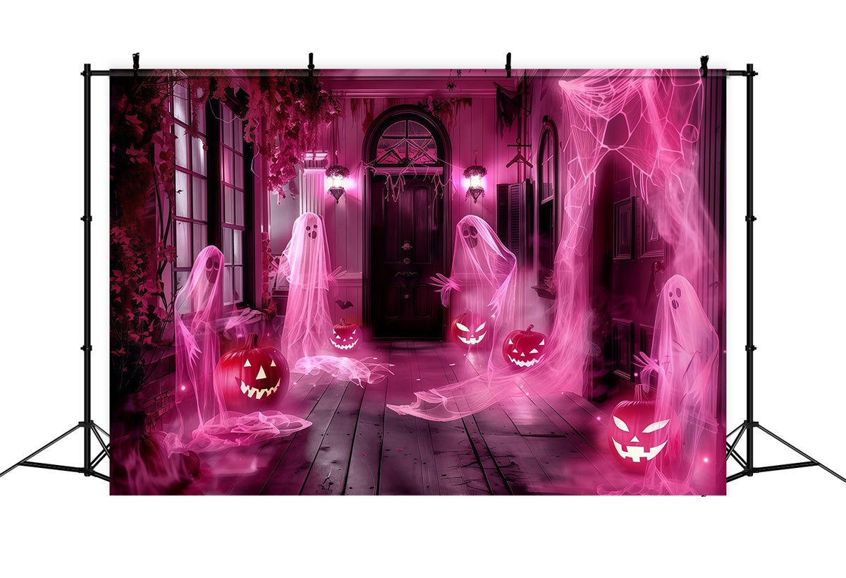 Spooky Halloween Backdrop Phantom Porch Party Backdrop MRR7-32
