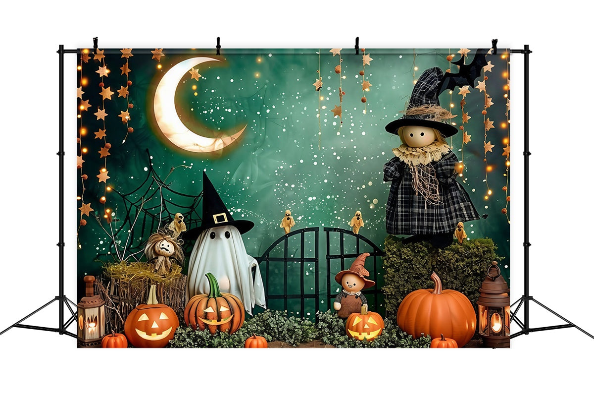 Cute Halloween Backdrop Moonlit Doll Parade Backdrop MRR7-40