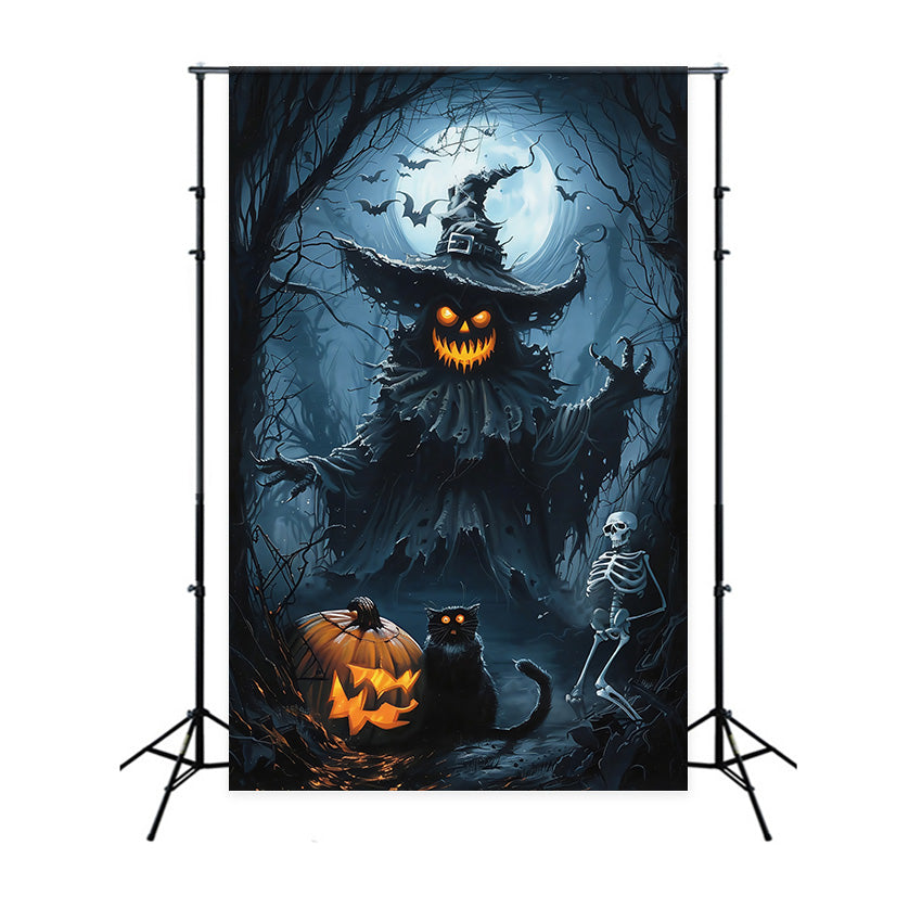 Halloween Moon Backdrop Pumpkin Fiend Horror Backdrop MRR7-52