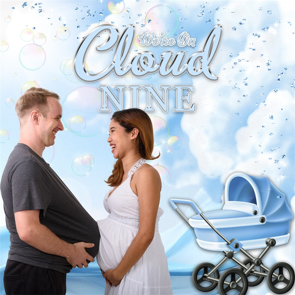 Baby Shower Backdrop Ideas Blue Sky Delight Custom Backdrop MRR7-7