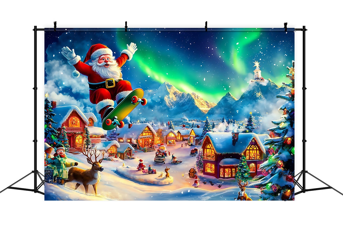 Christmas Village Backdrop Santa Winter Joy Backdrop MRR7-71