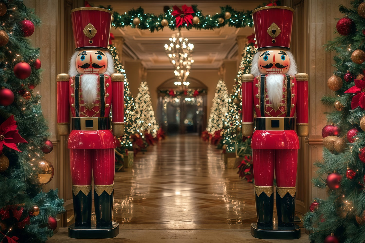 Christmas Backdrop Classic Nutcracker Hallway Backdrop MRR7-83