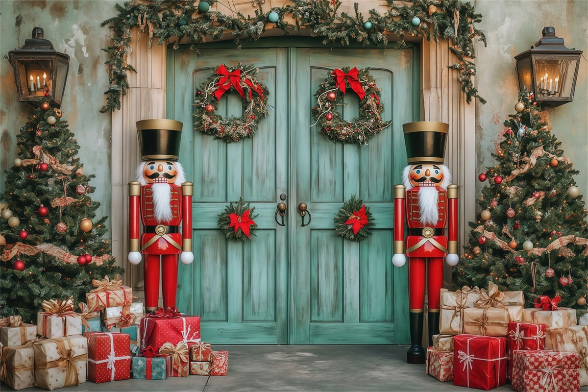 Christmas Backdrop Ideas Nutcracker Welcome Porch Backdrop MRR7-84