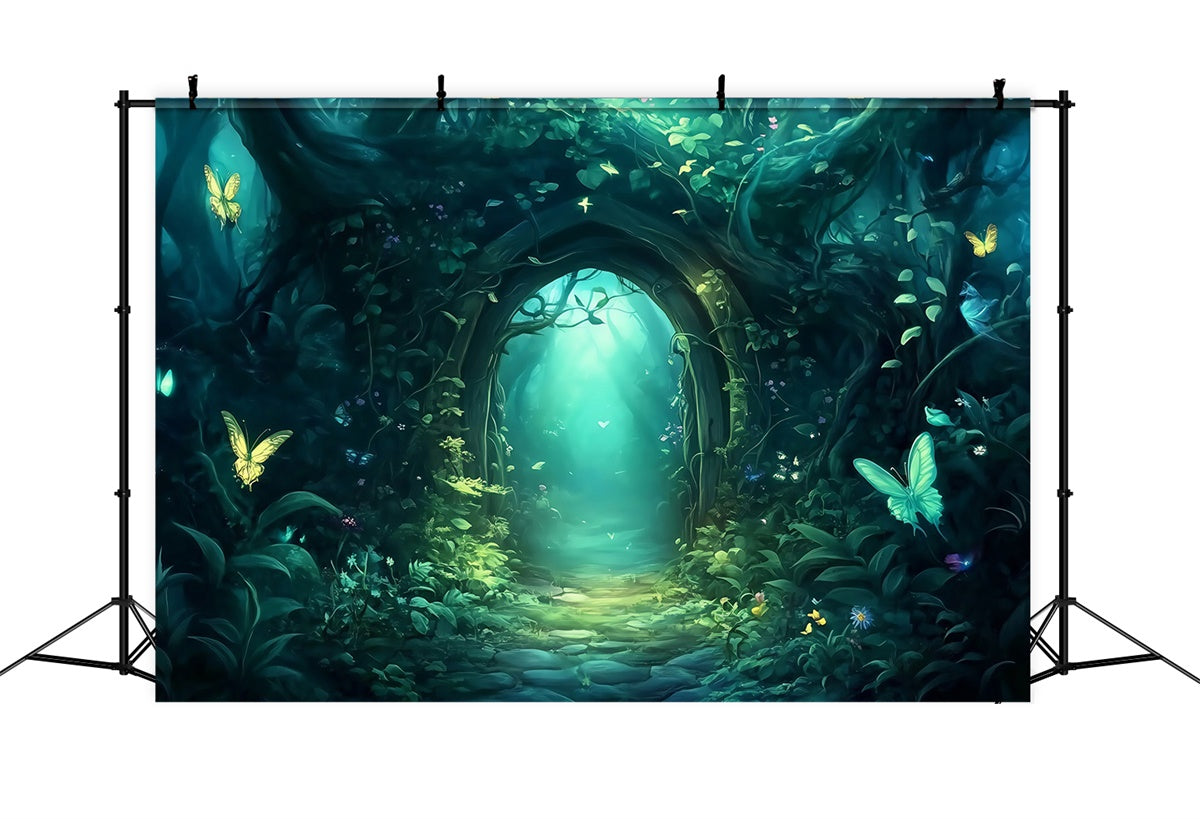 Enchanted Forest Backdrops Twilight Butterfly Arch Backdrop MRR7-91
