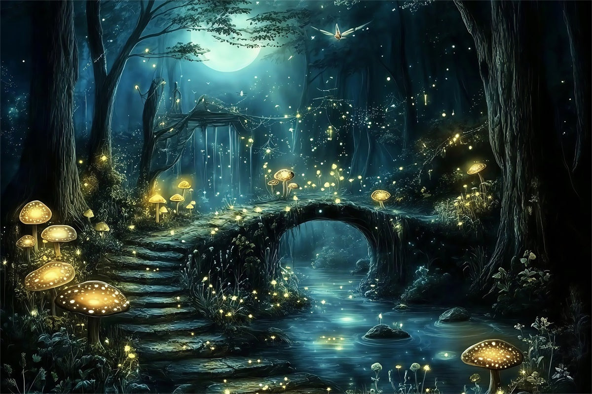 Fantasy Forest Backdrop Firefly Whisper Creek Backdrop MRR7-92