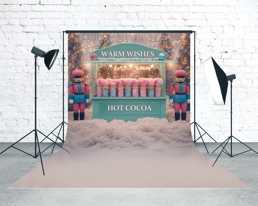 Holiday Backdrop Fantasy Nutcracker Hot Cocoa Candy Store Christmas Backdrops 10x10 MRR8-110