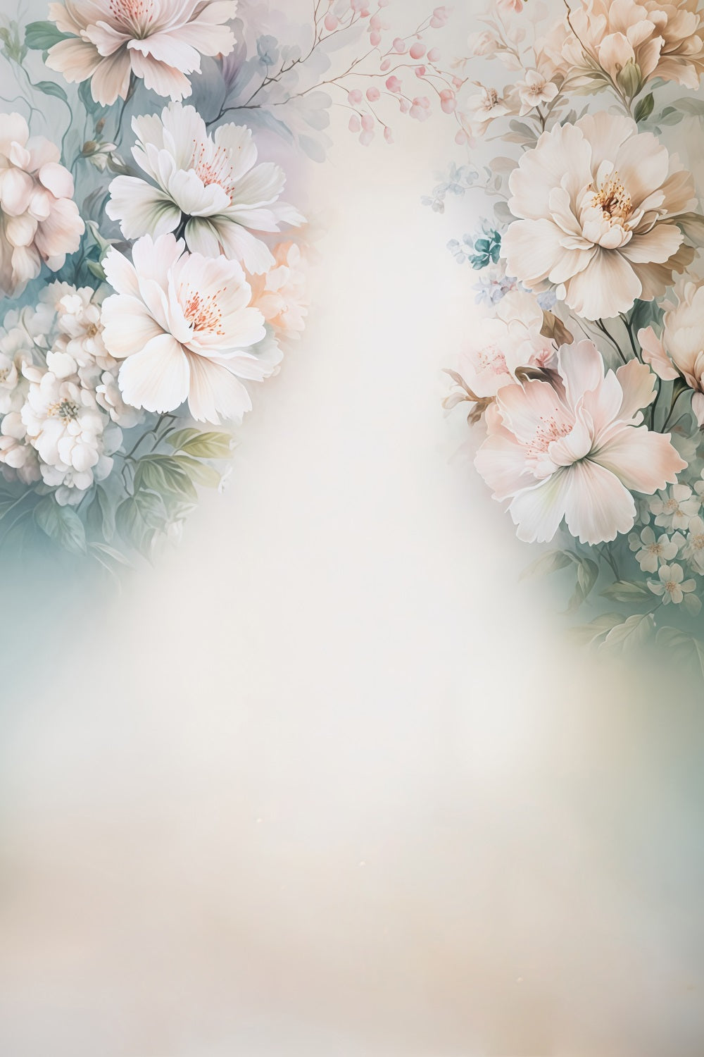 Maternity Backdrop Abstract Vintage Flower Painting Maternity Photo Backdrop MRR8-276