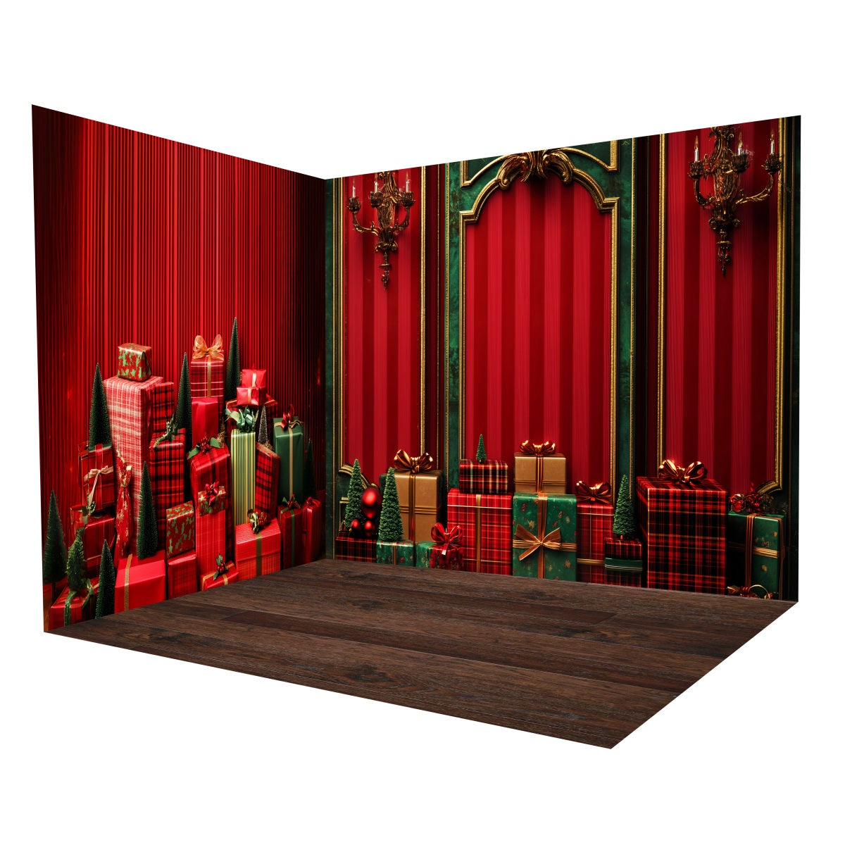 Christmas Backdrop Ideas Red Vintage Wall Backdrop Room Set MRR8-301