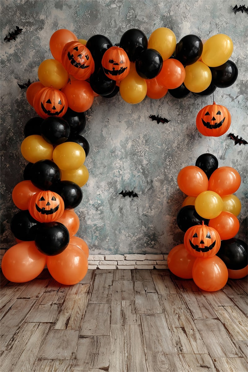 Halloween Photography Backdrop Pumpkin Balloon Bat Halloween Backdrop MRR8-37