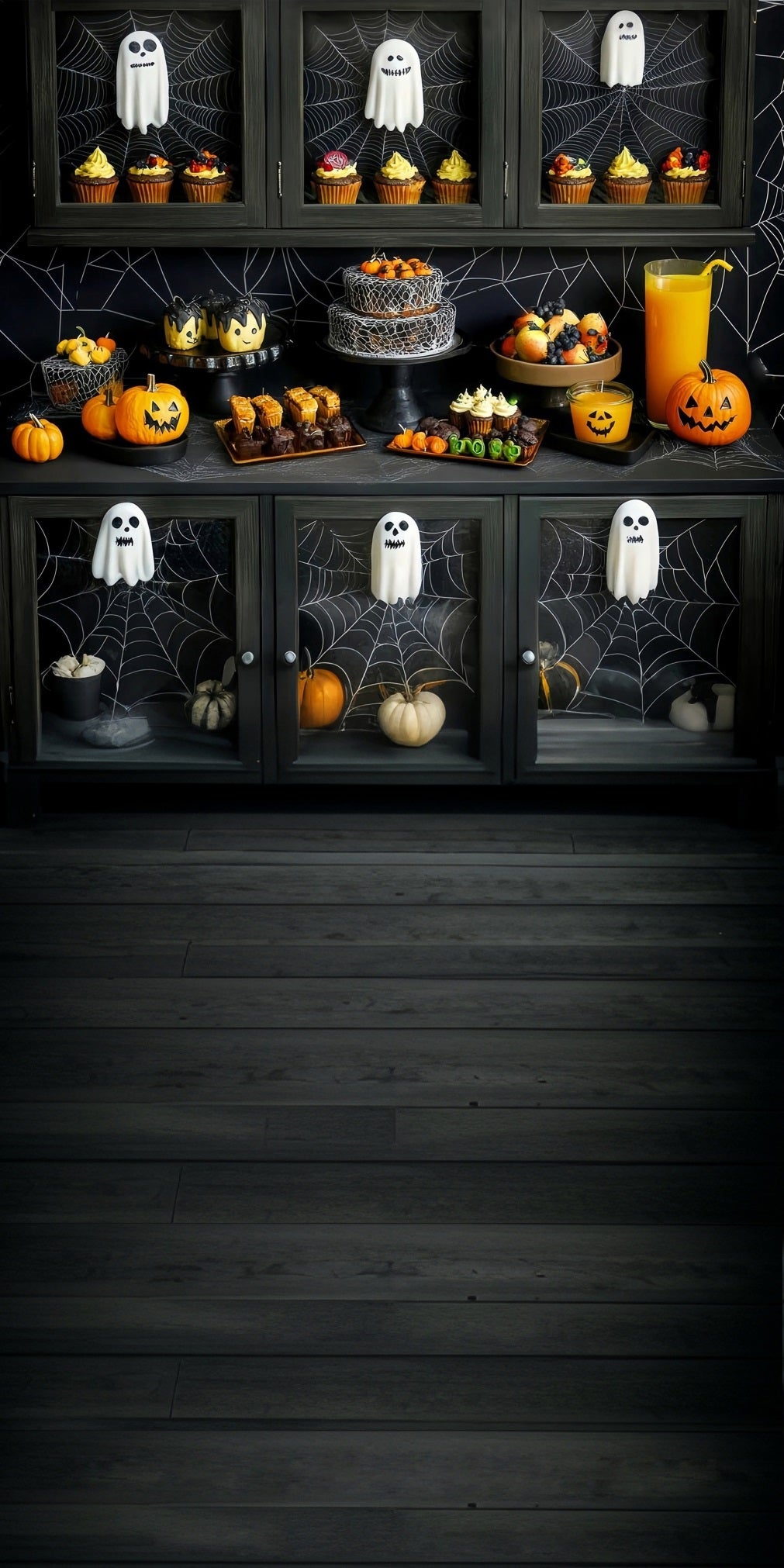 Halloween Wall Backdrop Halloween Party Dessert Table Sweep Backdrop MRR8-49