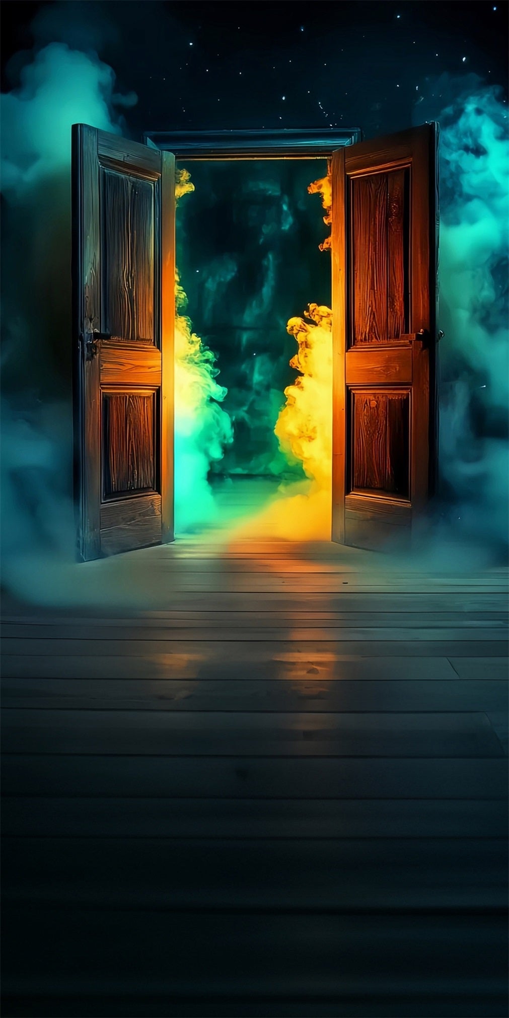 Halloween Photography Backdrop Marvel Night Glow Smokey Gates Sweep Backdrop MRR8-55