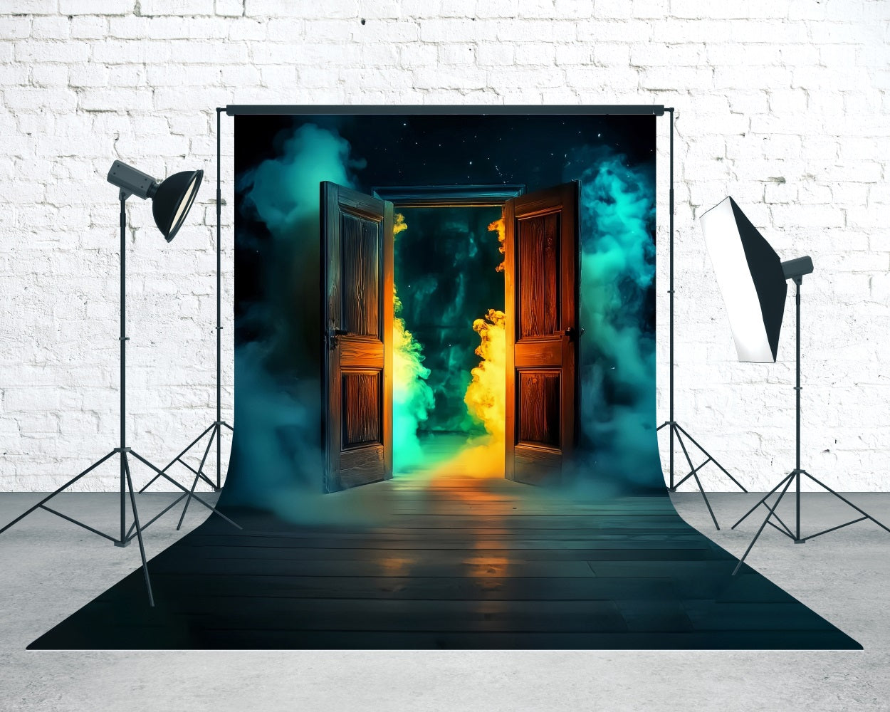 Halloween Photography Backdrop Marvel Night Glow Smokey Gates Sweep Backdrop MRR8-55