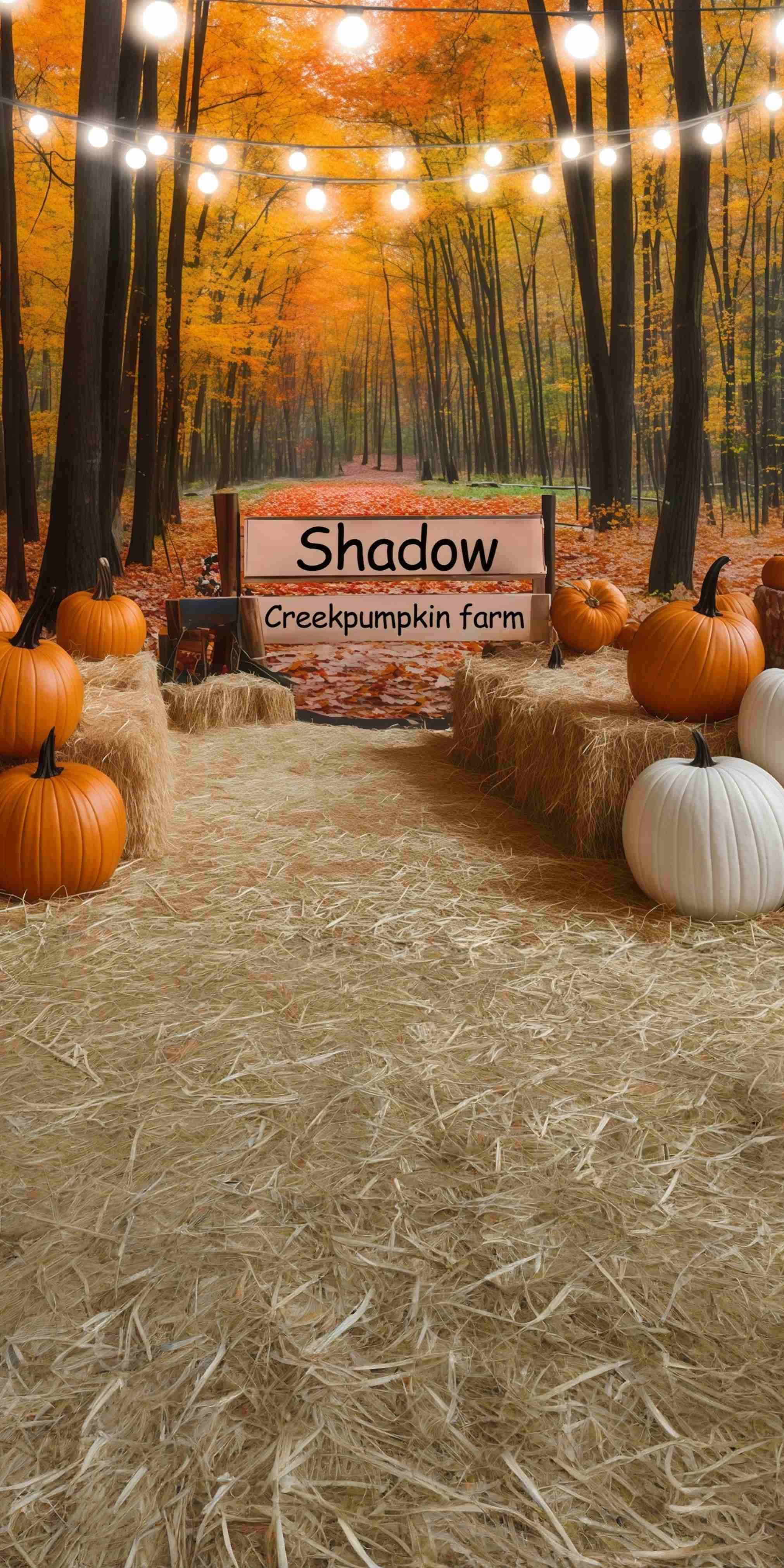 Autumn Backdrop Shadow Creek Pumpkin Farm Sweep Backdrop MRR8-74