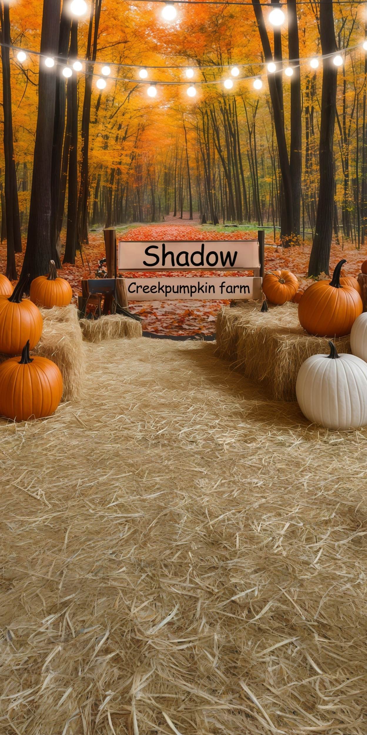 Autumn Backdrop Shadow Creek Pumpkin Farm Sweep Backdrop MRR8-74