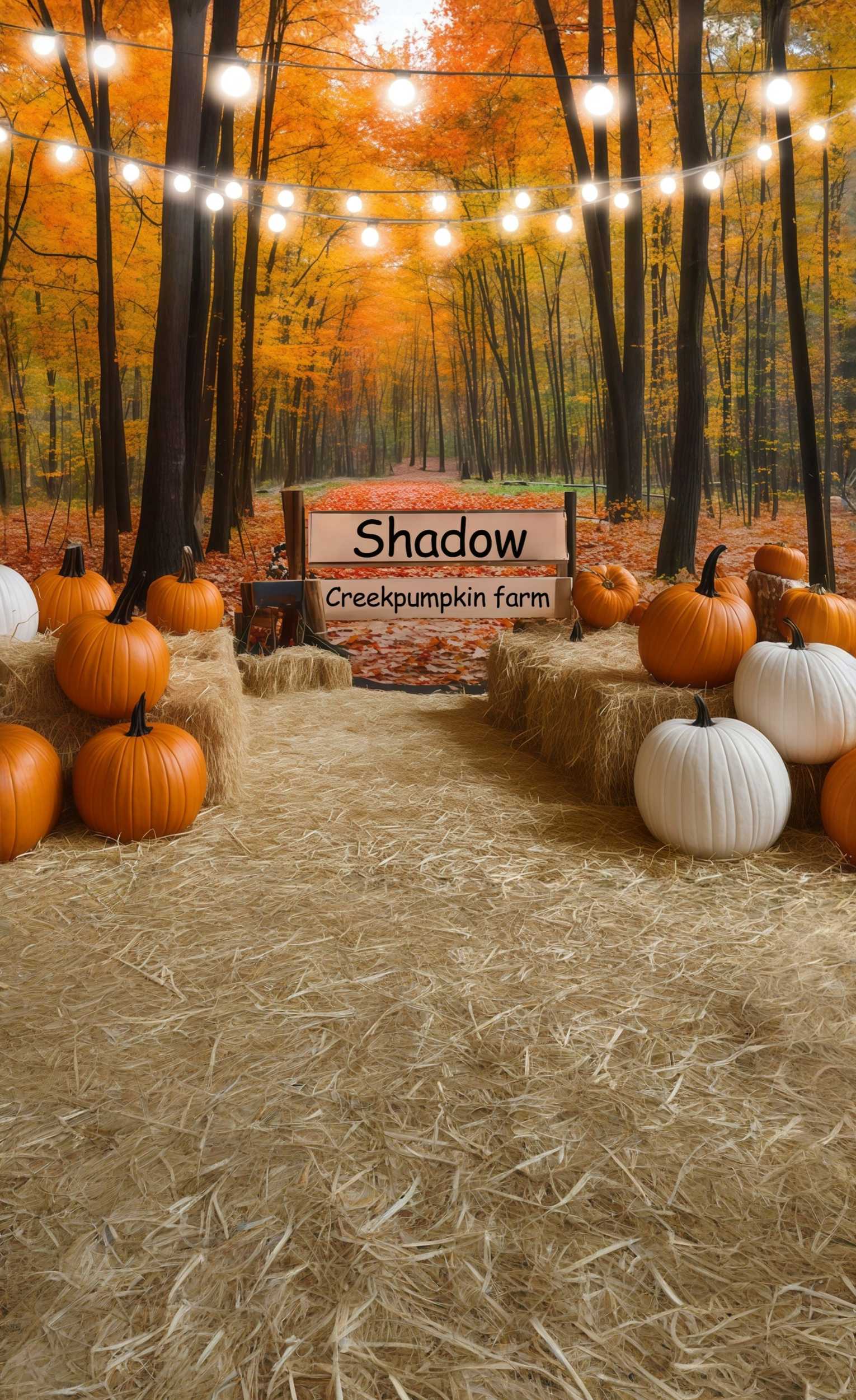 Autumn Backdrop Shadow Creek Pumpkin Farm Sweep Backdrop MRR8-74