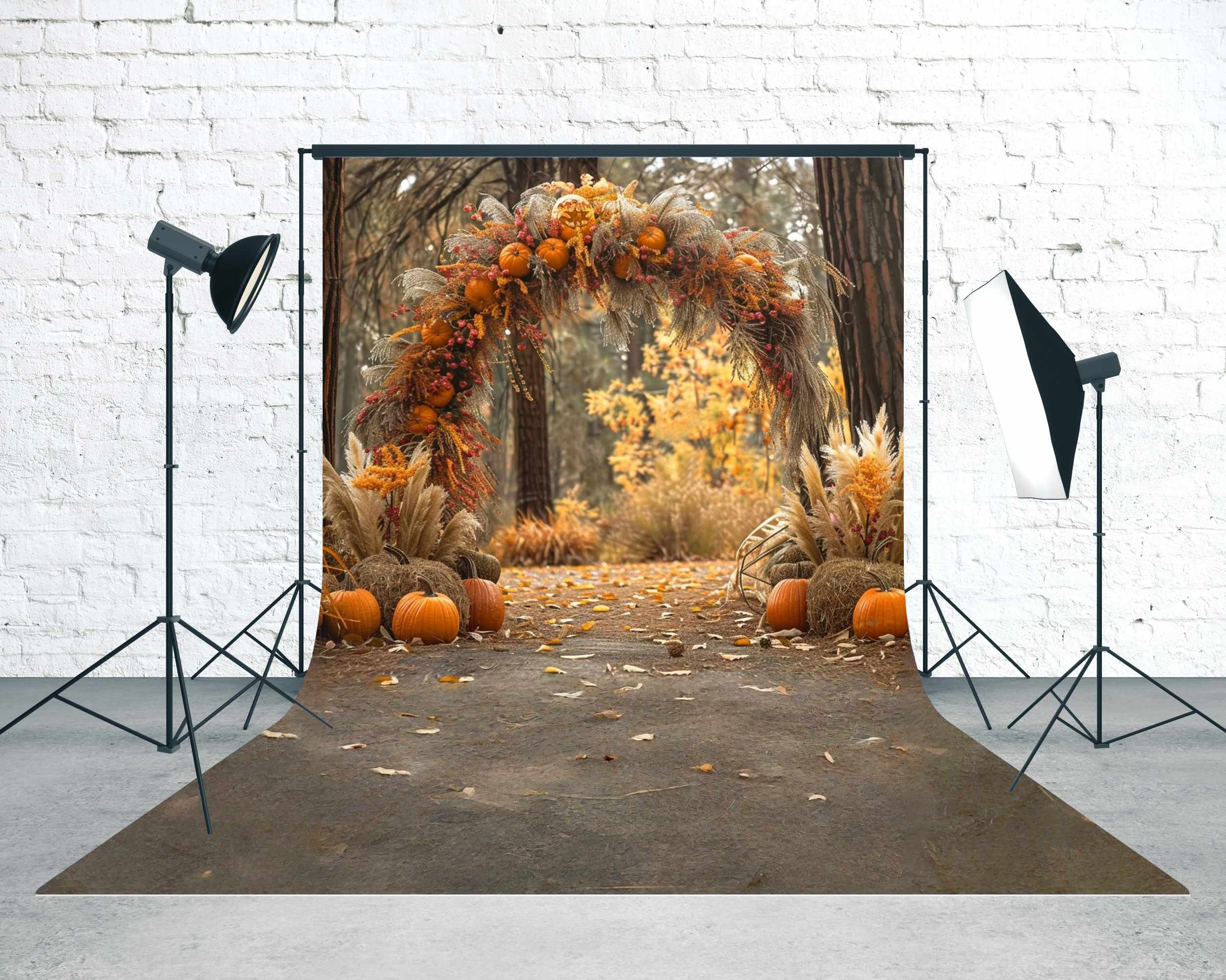 Autumn Backdrops Autumn Archway Forest Ceremony Sweep Backdrop MRR8-89