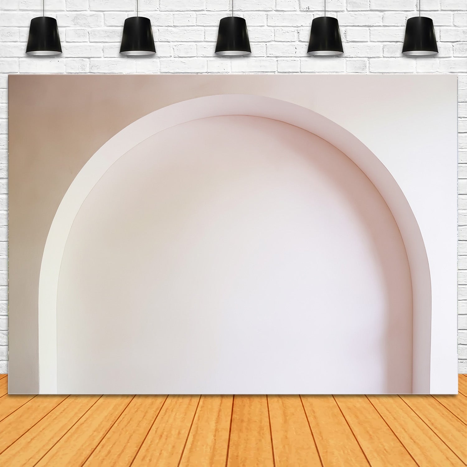 Boho Backdrop Minimalist Soft White Arch Frame Bohemian Backdrop MRR9-109