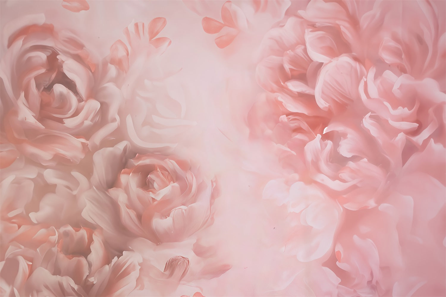 Floral Backdrop Soft Pink Blooming Petals Flower Photo Backdrop MRR9-111