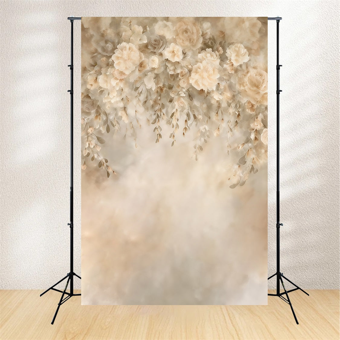 Vintage Backdrop Beige Hanging Floral Cascade Classic Photo Backdrop MRR9-115