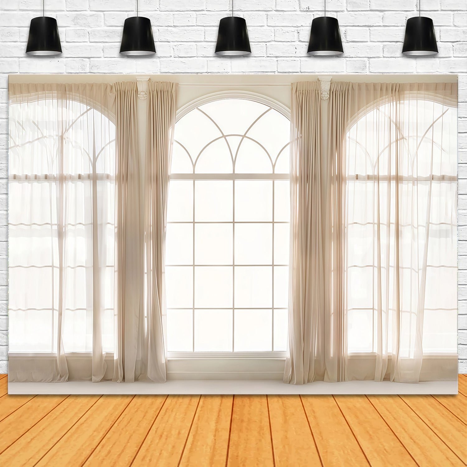 Vintage Photo Backdrop Elegant Sheer Window Drapes Vintage Backdrops MRR9-120