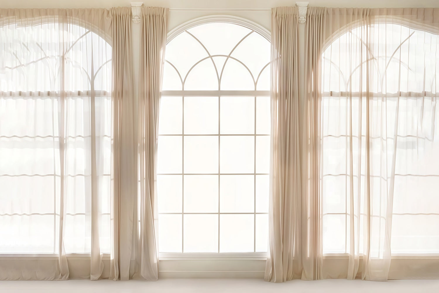 Vintage Photo Backdrop Elegant Sheer Window Drapes Vintage Backdrops MRR9-120
