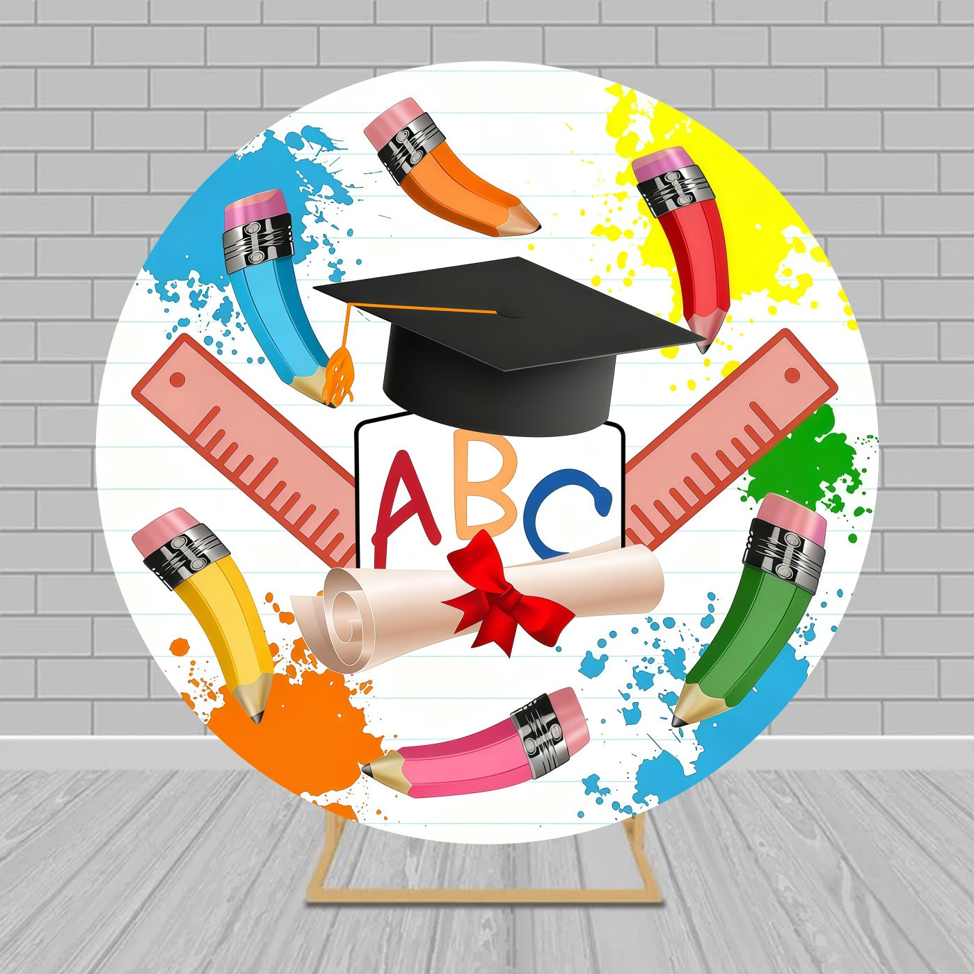 Circle Backdrop Kit Creative School Supplies Graduation Backdrop MRR9-148