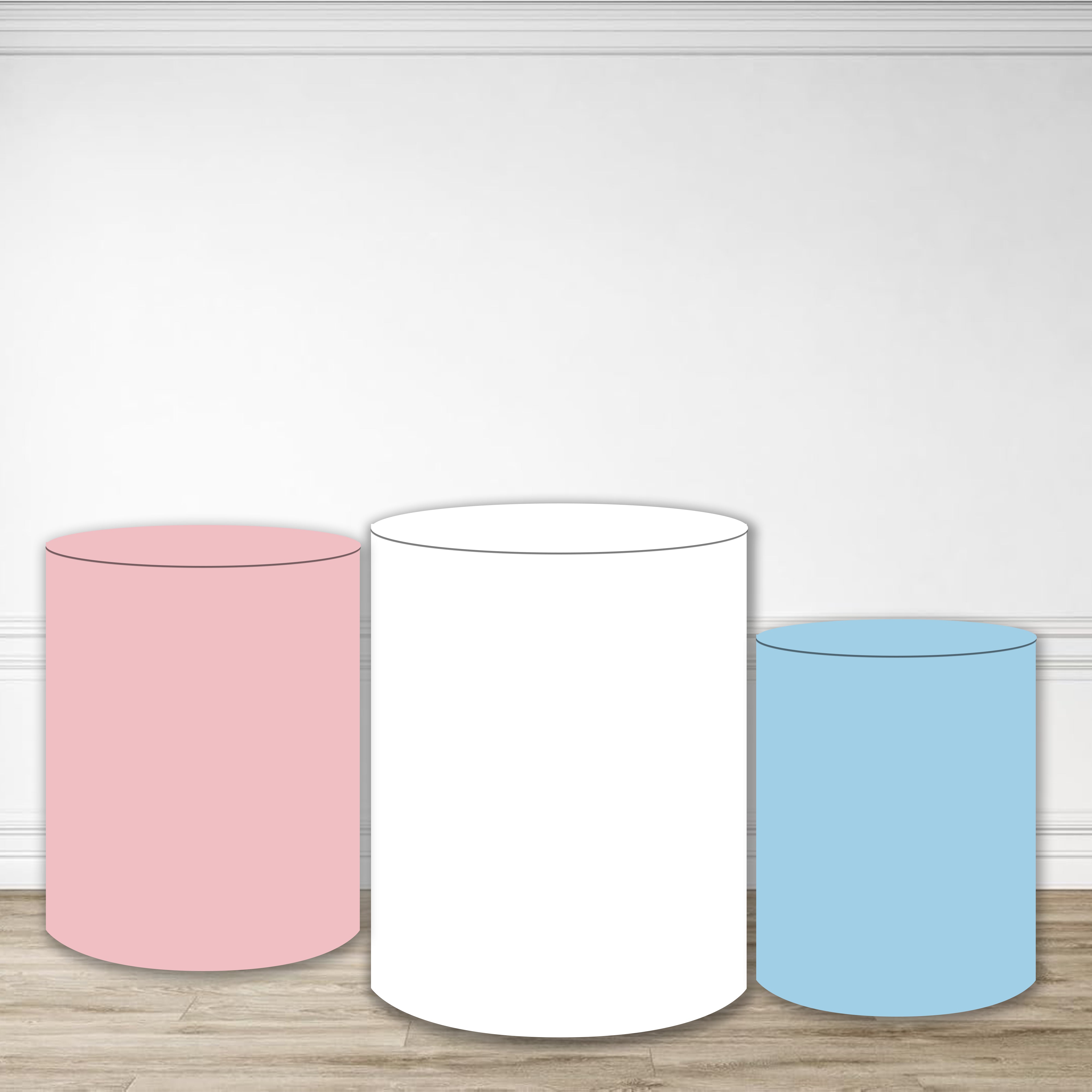 Plinth Cover White Pink Blue Solid Color Backdrop MRR9-187