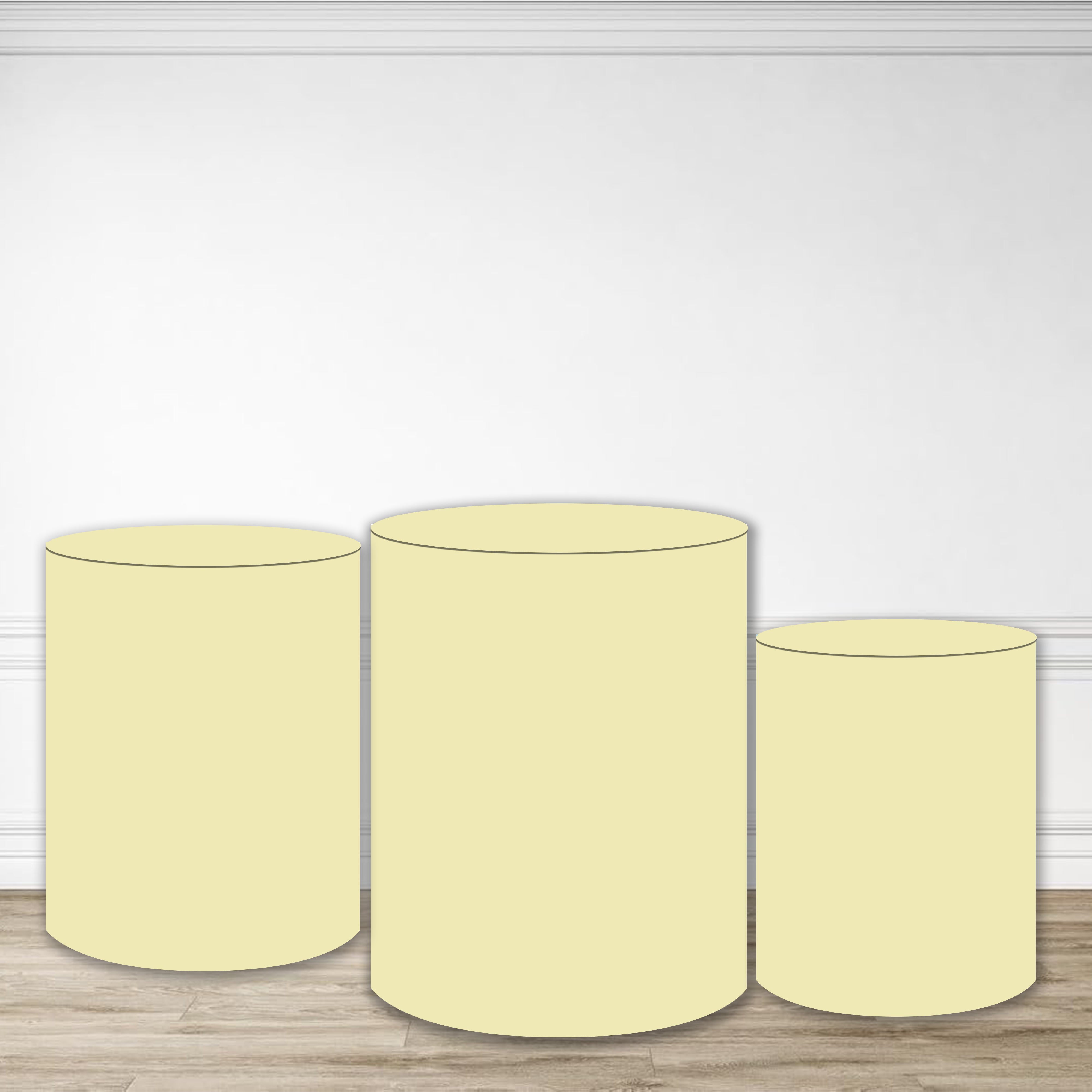 Pillar Cover Warm Light Yellow Solid Color Backdrop MRR9-188
