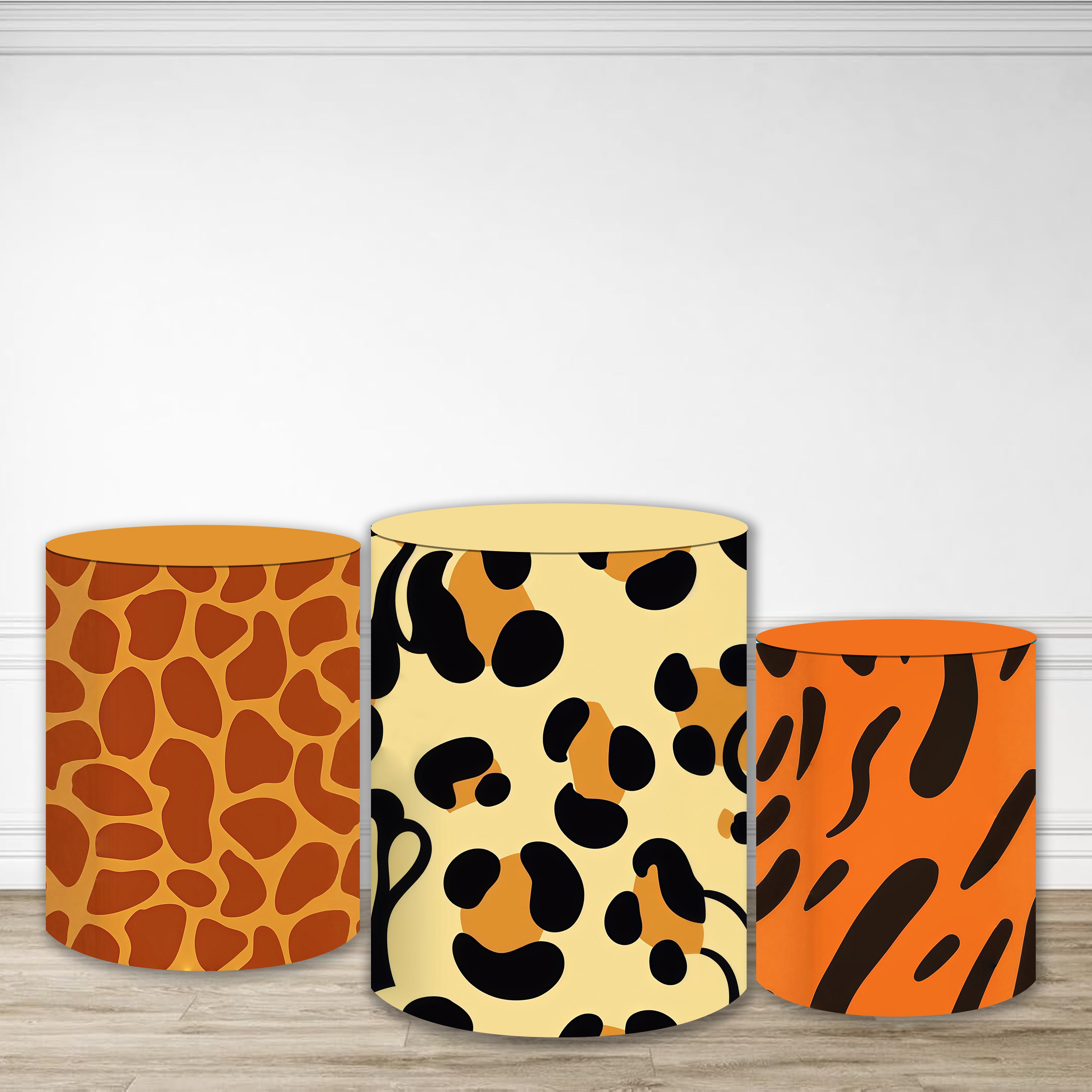 Pedestal Covers Giraffe Leopard Tiger Stripe Plinth Cylinder Cover Kit MRR9-190