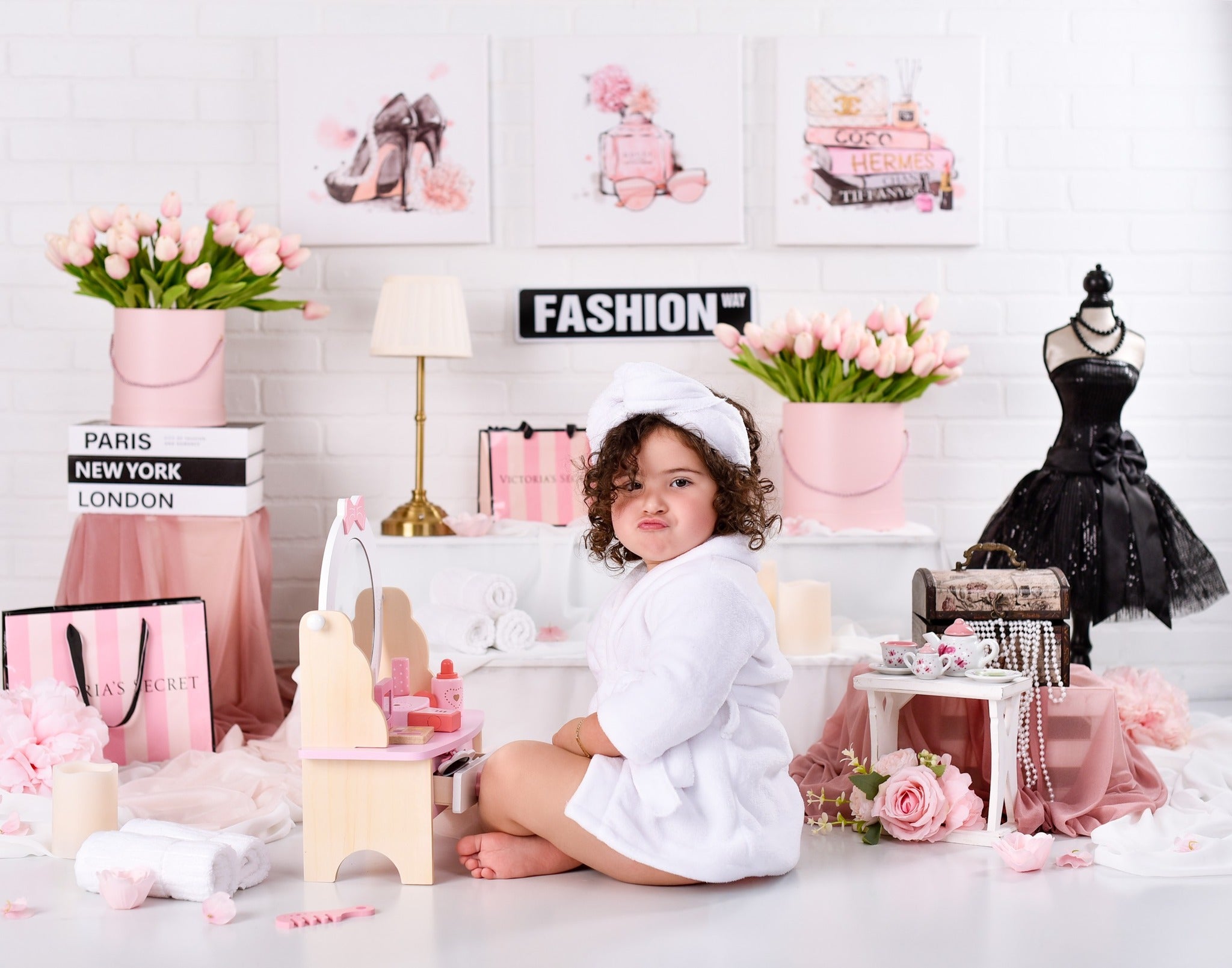 Children Backdrops Fashion Heels Perfume Books Decor newborn Backdrop MRR9-21