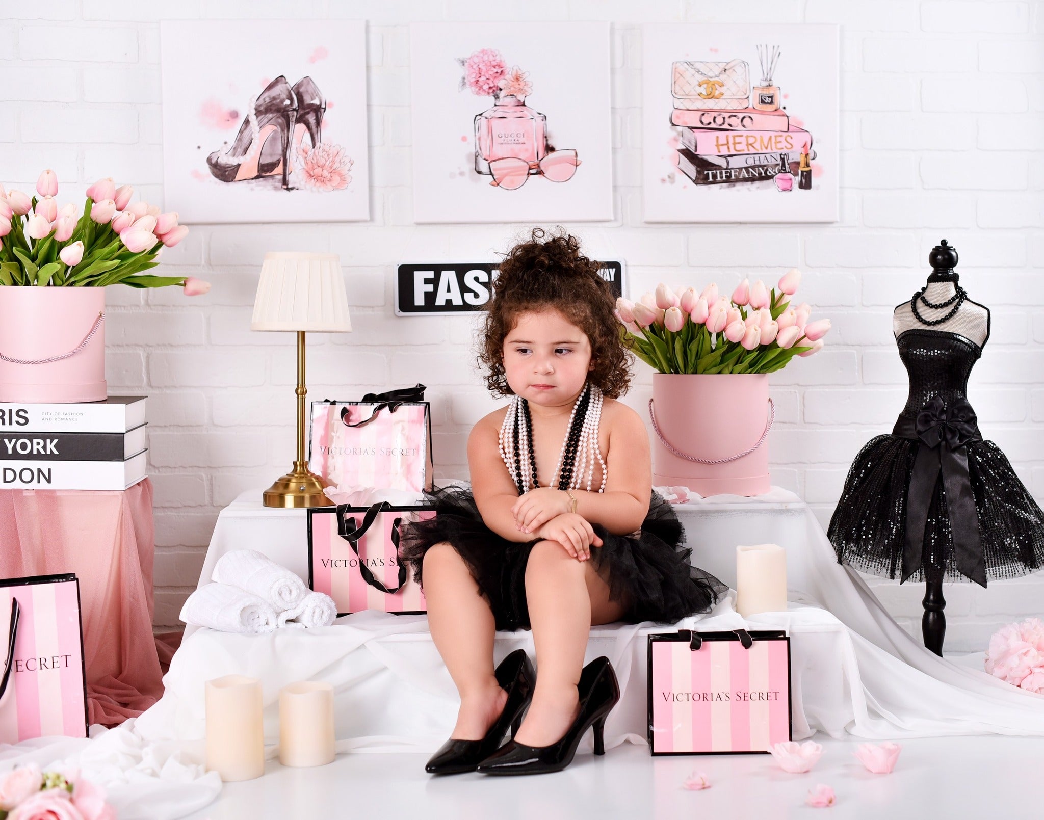 Children Backdrops Fashion Heels Perfume Books Decor newborn Backdrop MRR9-21