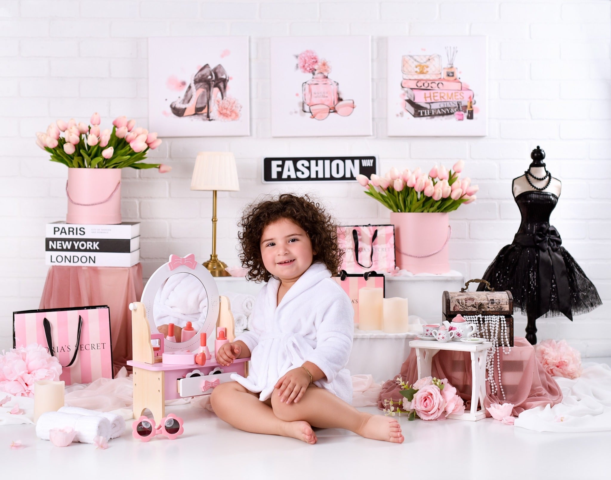 Children Backdrops Fashion Heels Perfume Books Decor newborn Backdrop MRR9-21