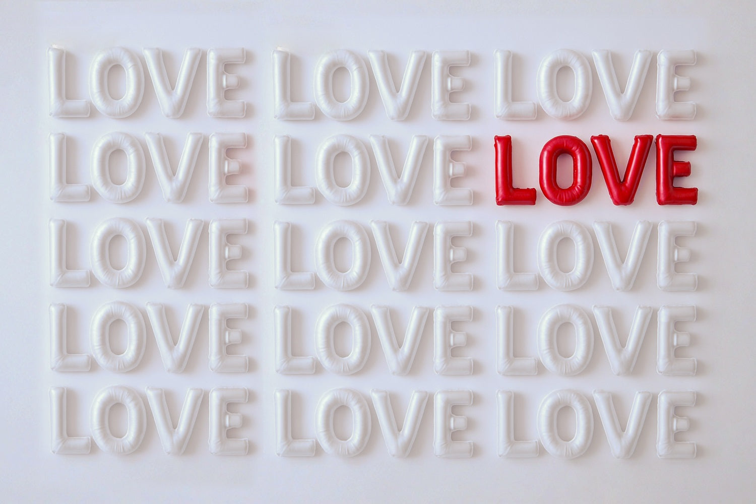 Valentine Backdrop White Red Love Letters Backdrop Valentine's Day Backdrop MRR9-53