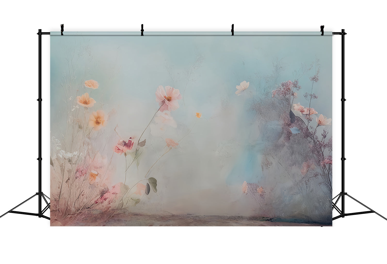 Fine Art Backdrops Soft Pastel Flower Field Artistic Backdrop MRR9-71