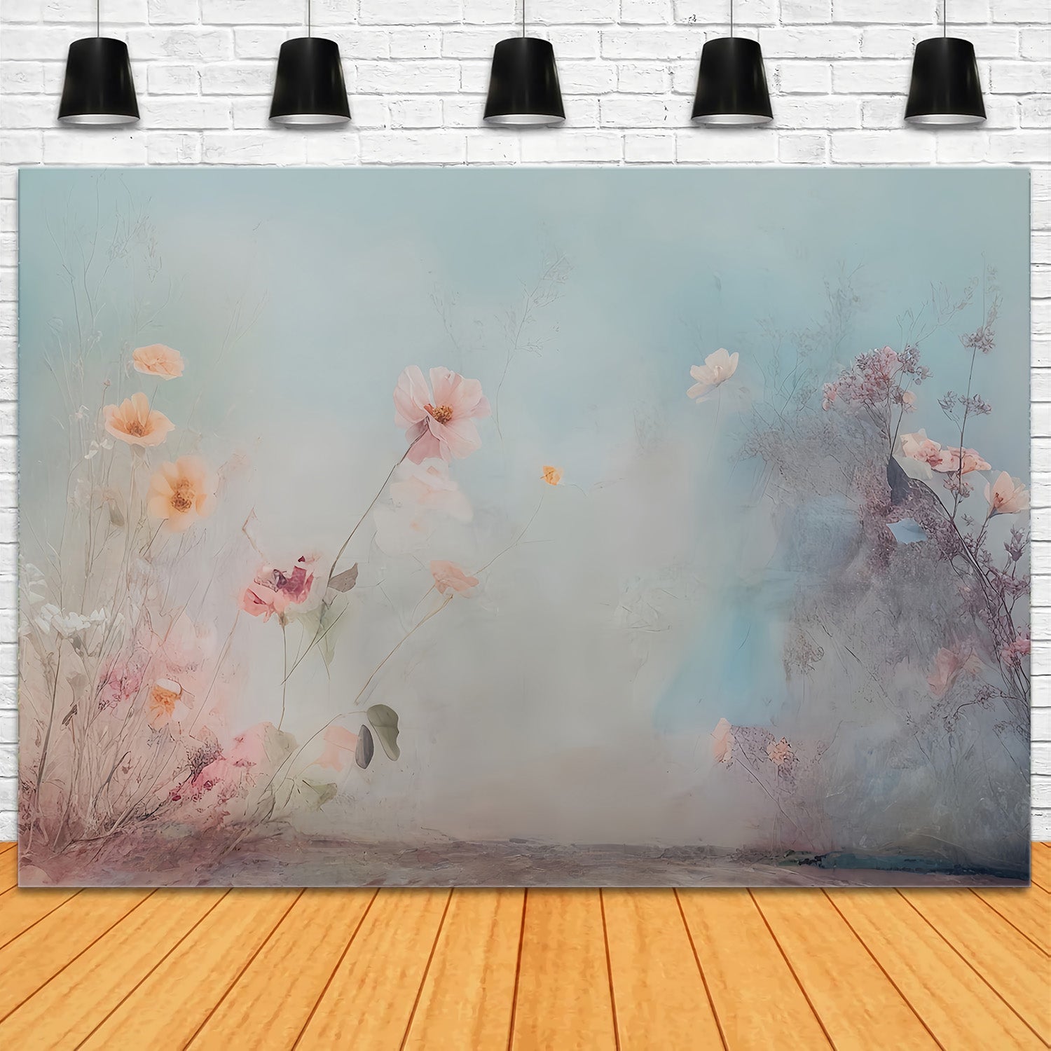 Fine Art Backdrops Soft Pastel Flower Field Artistic Backdrop MRR9-71