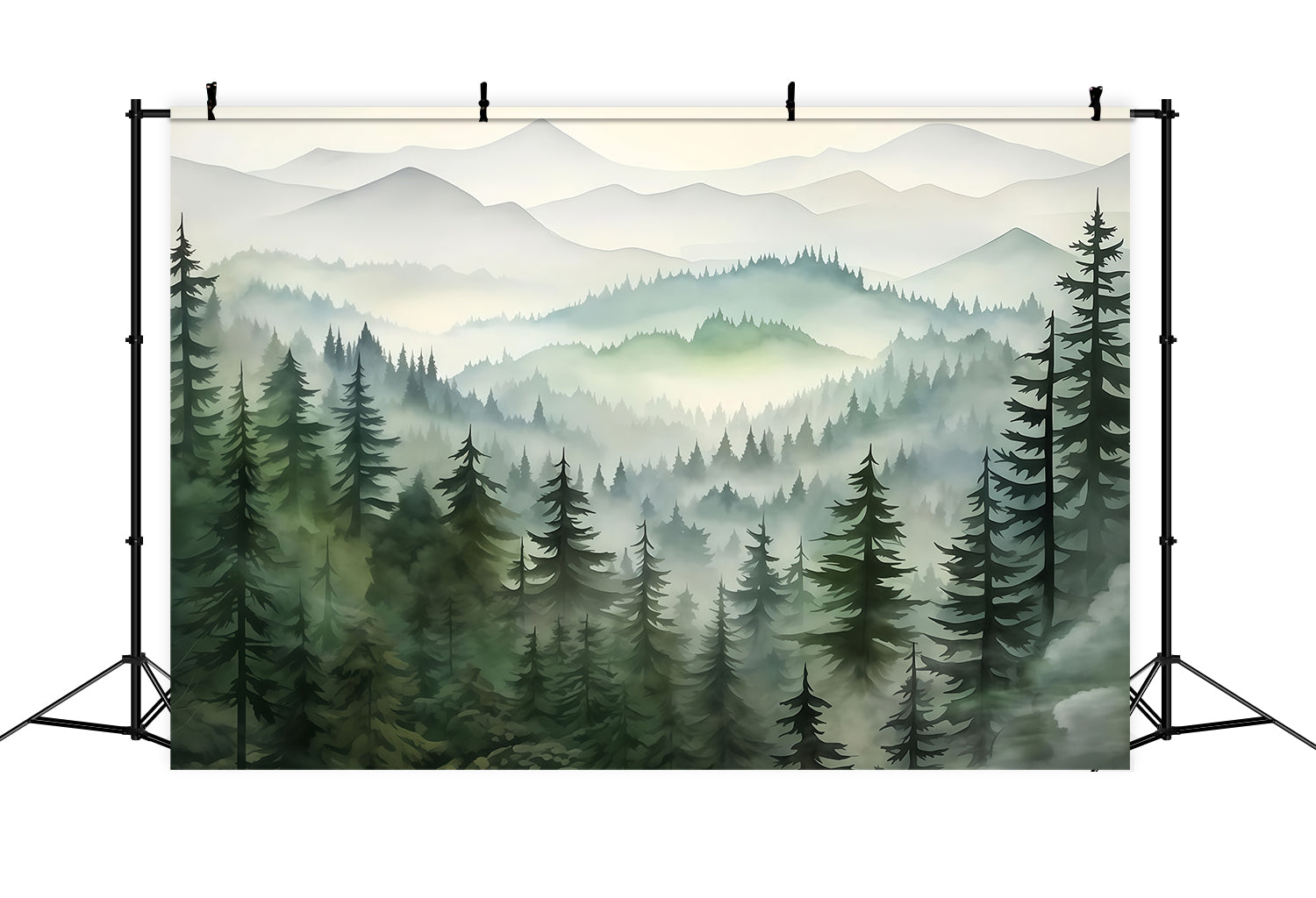 Forest Backdrop Forest Mountain Mist Layers Forest Photography Backdrop MRR9-74