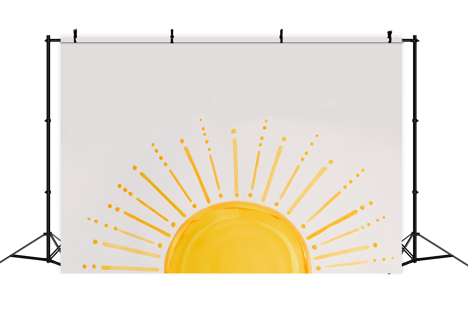 Children Backdrops Minimalist Yellow Sun Rays Kids Photo Backdrop MRR9-75