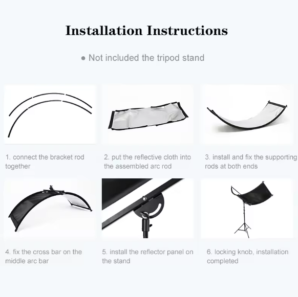 Curved Shape Large Reflector Photography Arc Lighting Diffuser PR17 ...